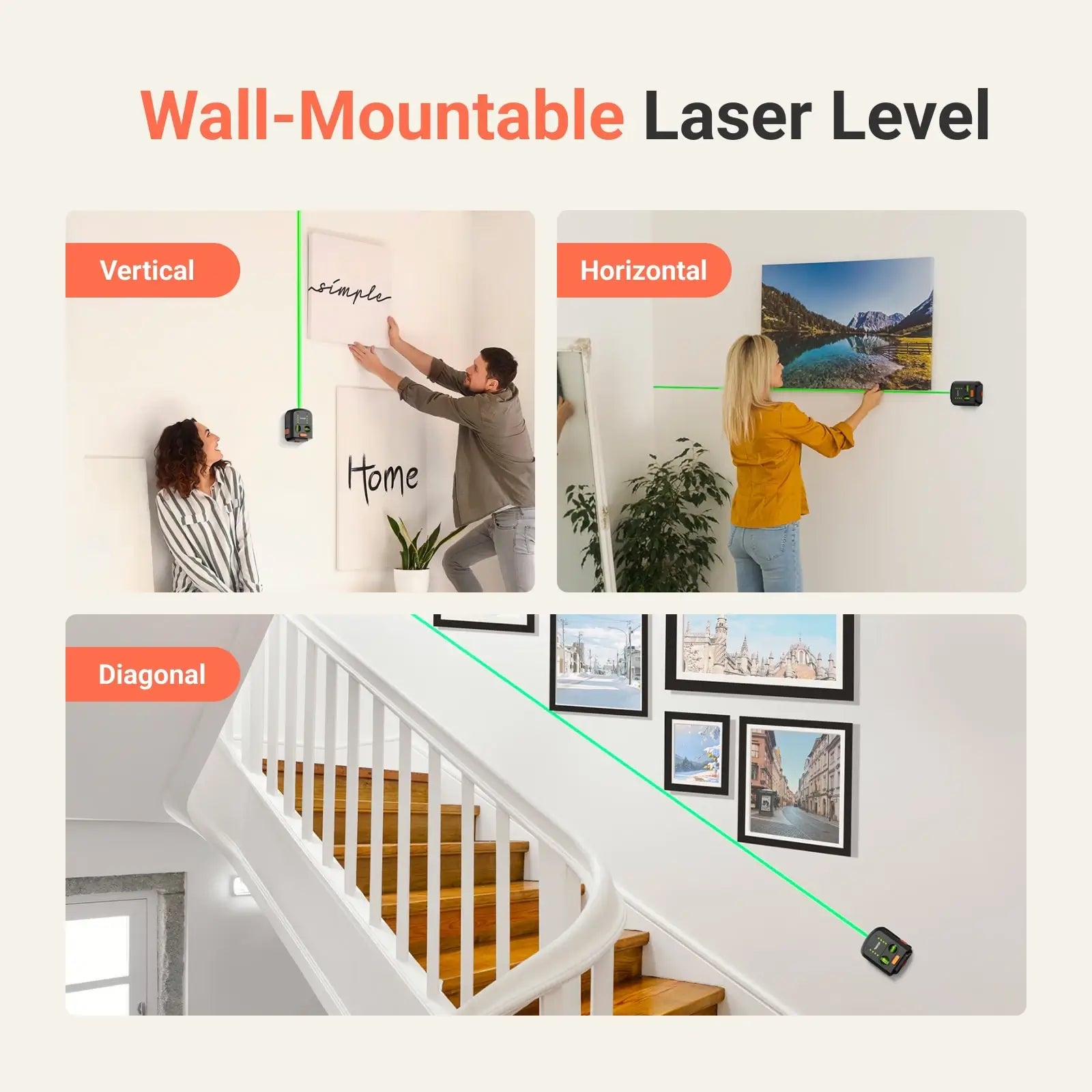 xCool Wallaser 3-in-1 Wall-Mountable Laser Level