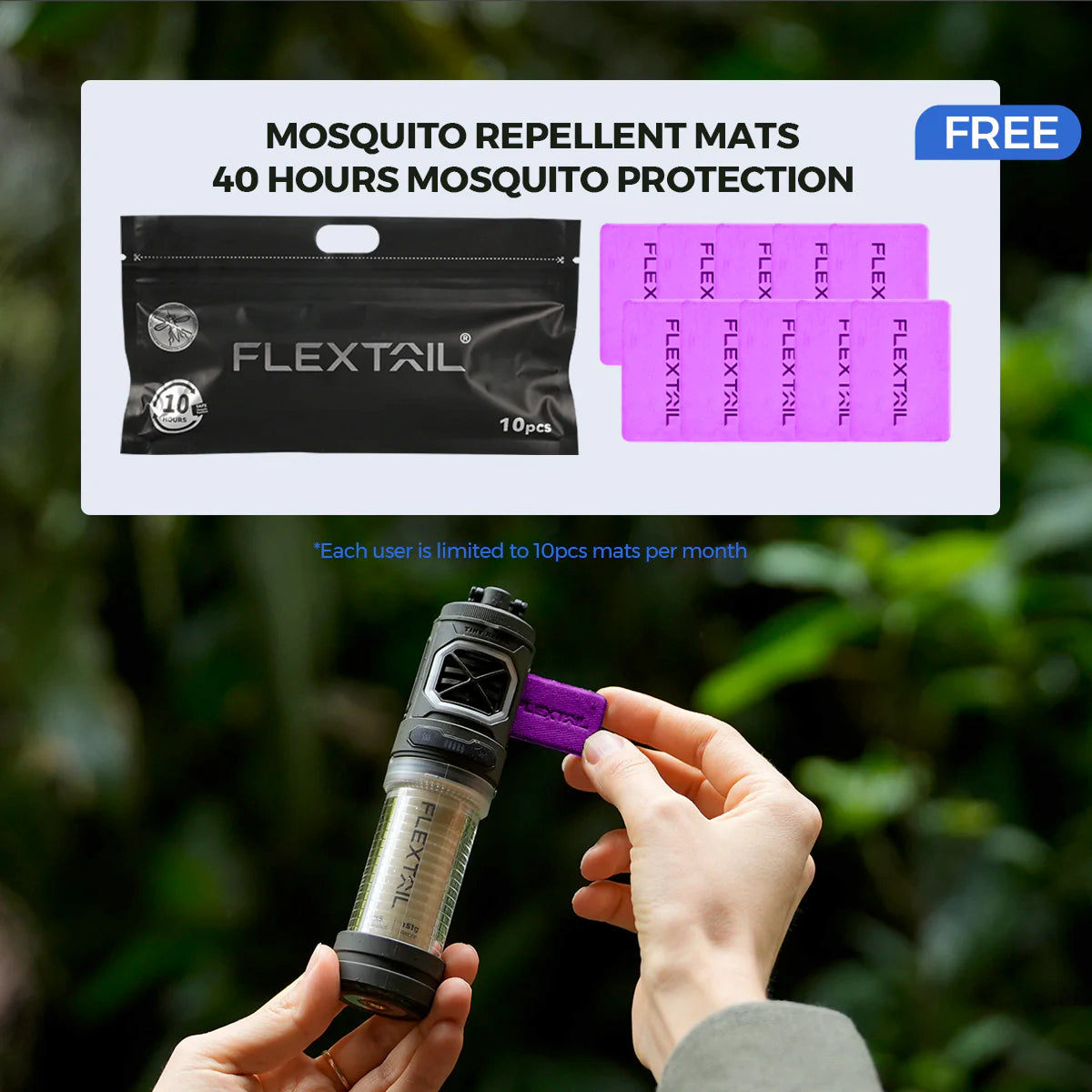 FLEXTAIL™ 2-in-1 Outdoor Mosquito Repellent With Camping Light