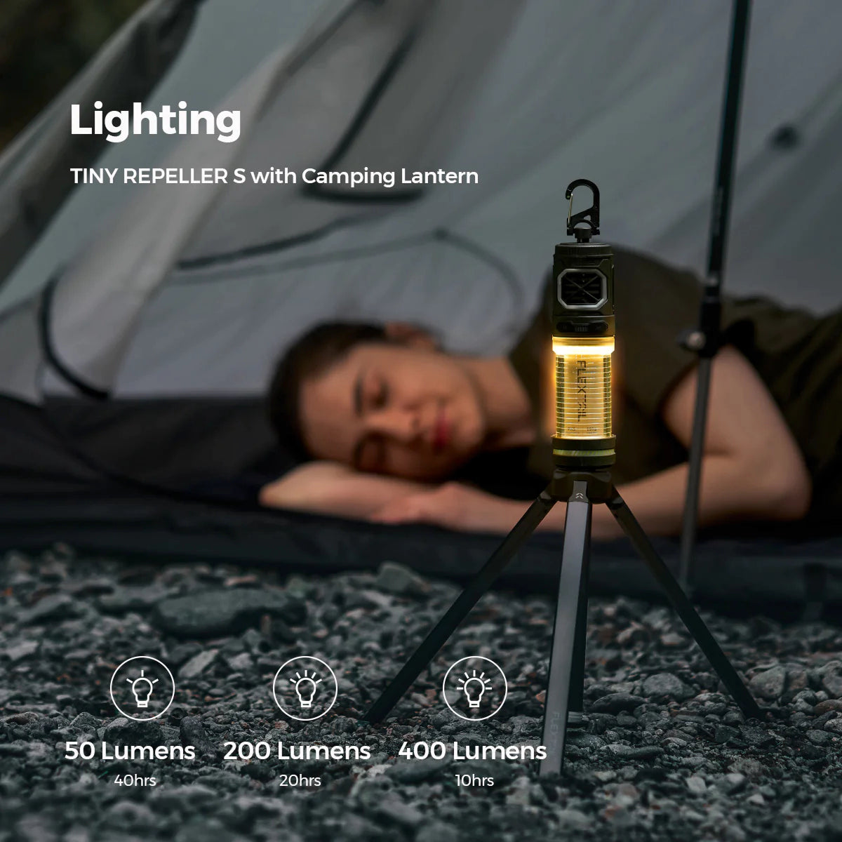 FLEXTAIL™ 2-in-1 Outdoor Mosquito Repellent With Camping Light