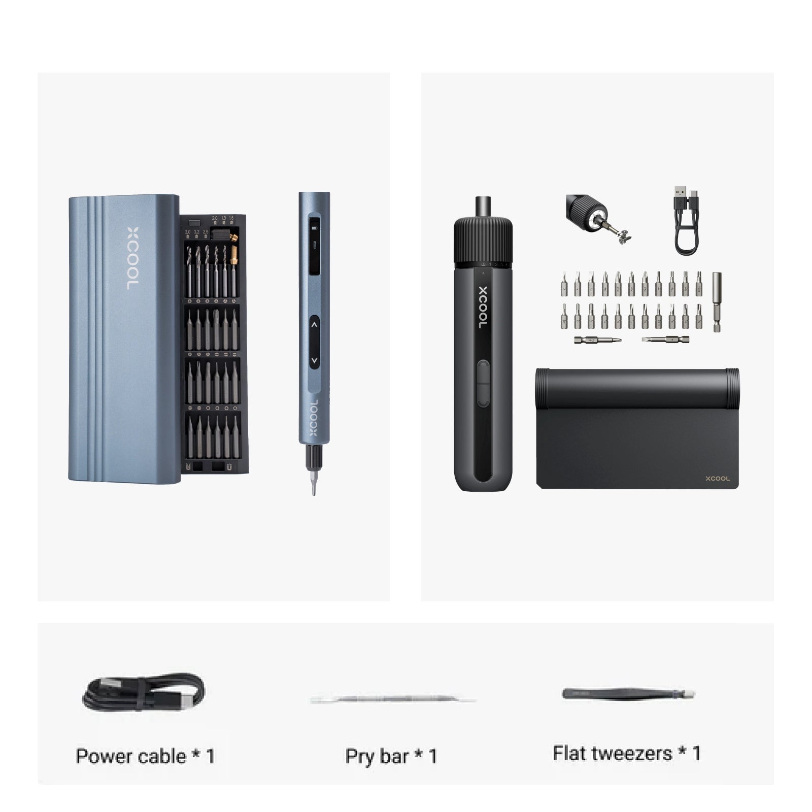 xCool Mini Electric Precision Screwdriver Set for Computer and Watch Repair