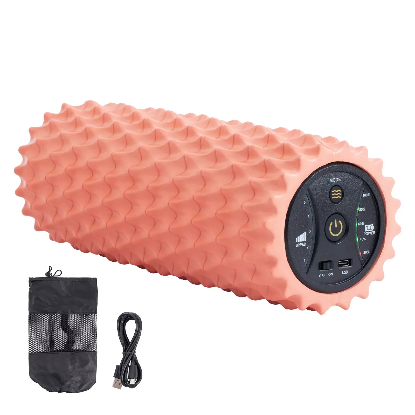 Vibrating Foam Roller for Back, Muscle Massage, Exercise, Physical Therapy