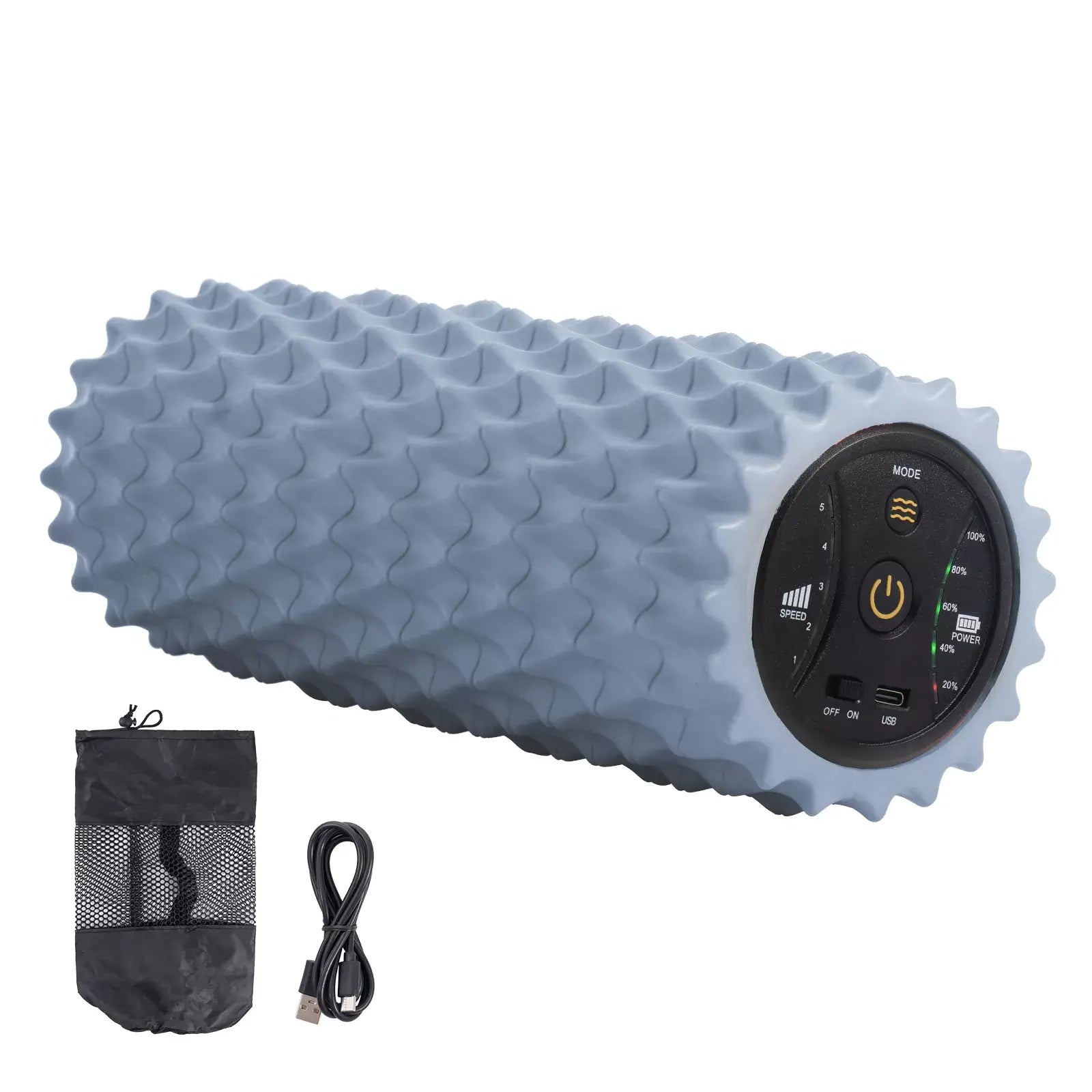 Vibrating Foam Roller for Back, Muscle Massage, Exercise, Physical Therapy