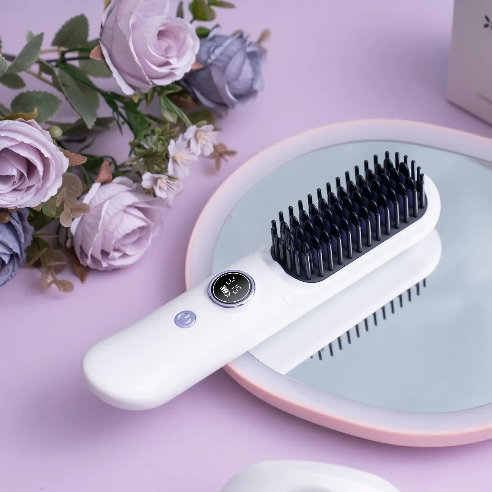 Flow hair clearance straightening brush