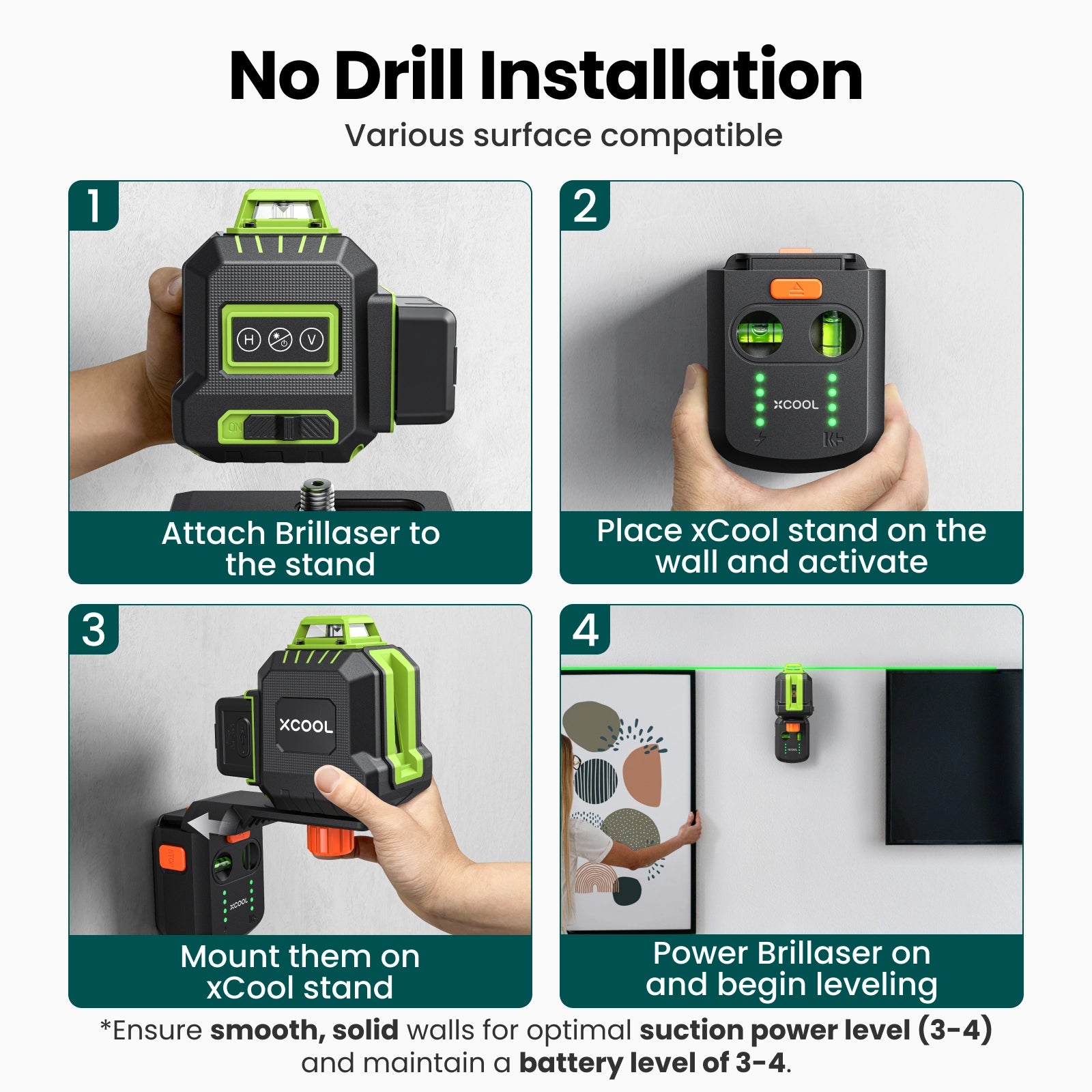 xCool Brillaser 360° Self-Leveling Laser Level