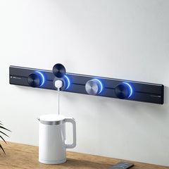 Wall-Mount Hi-Tech Flexible Power Strip System with Removable Outlets