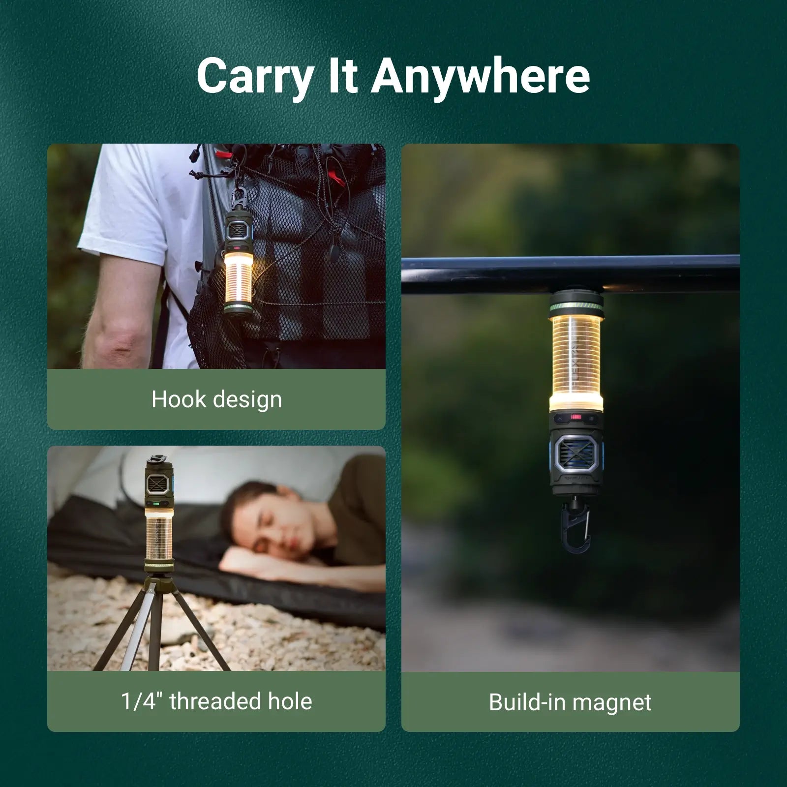 2-in-1 Outdoor Mosquito Repellent With Camping Light Cool Gadget