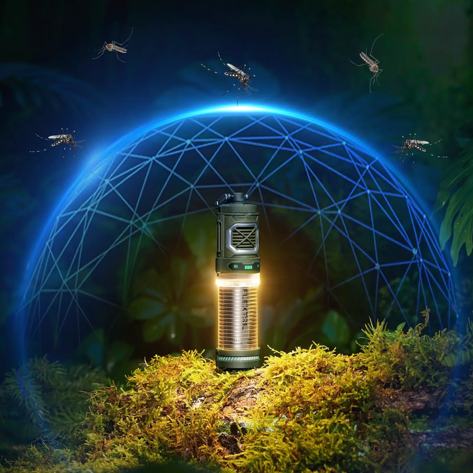 2-in-1 Outdoor Mosquito Repellent With Camping Light Cool Gadget