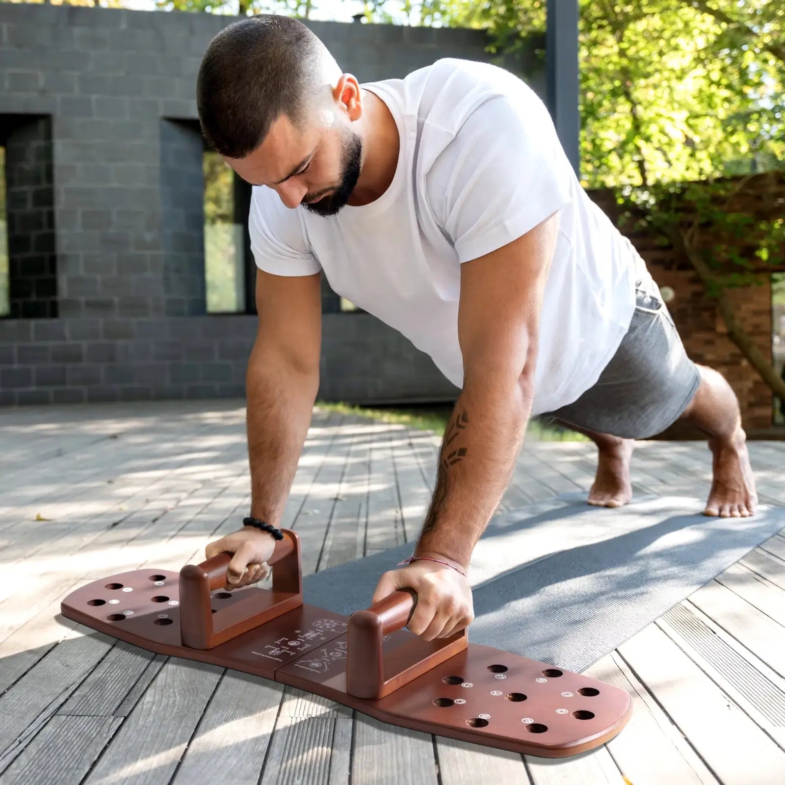 xCool Multifunction Portable Wooden Push-up Board