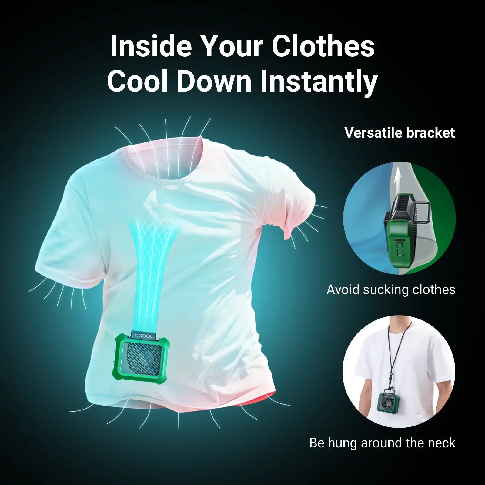 Multifunction Portable Rechargeable Waist & Neck Fan Cool Gadget