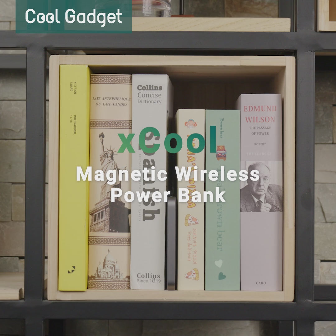 xCool 5,000mAh Ultra-Slim Magnetic Wireless Power Bank with USB-C Cable