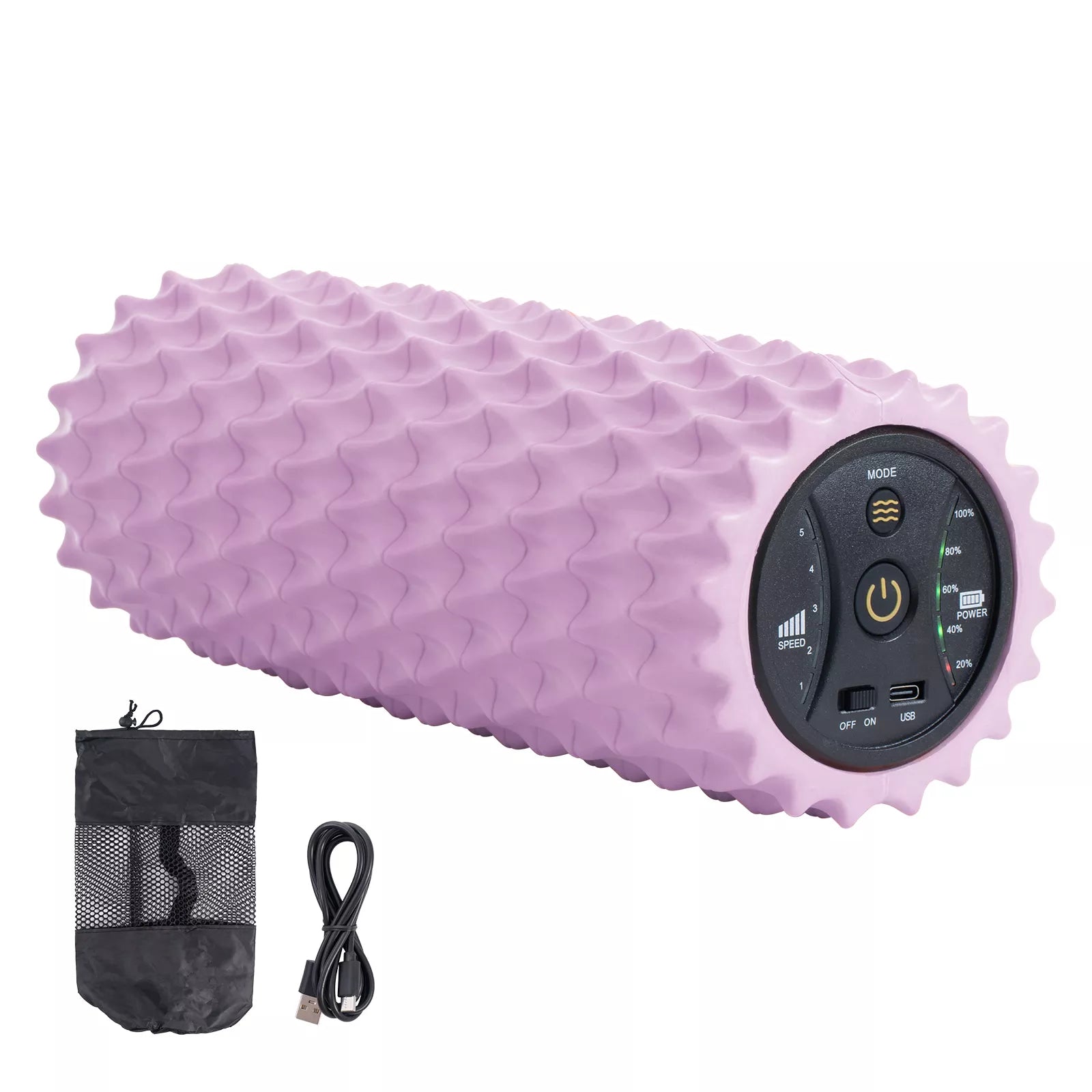 Vibrating Foam Roller for Back, Muscle Massage, Exercise, Physical Therapy