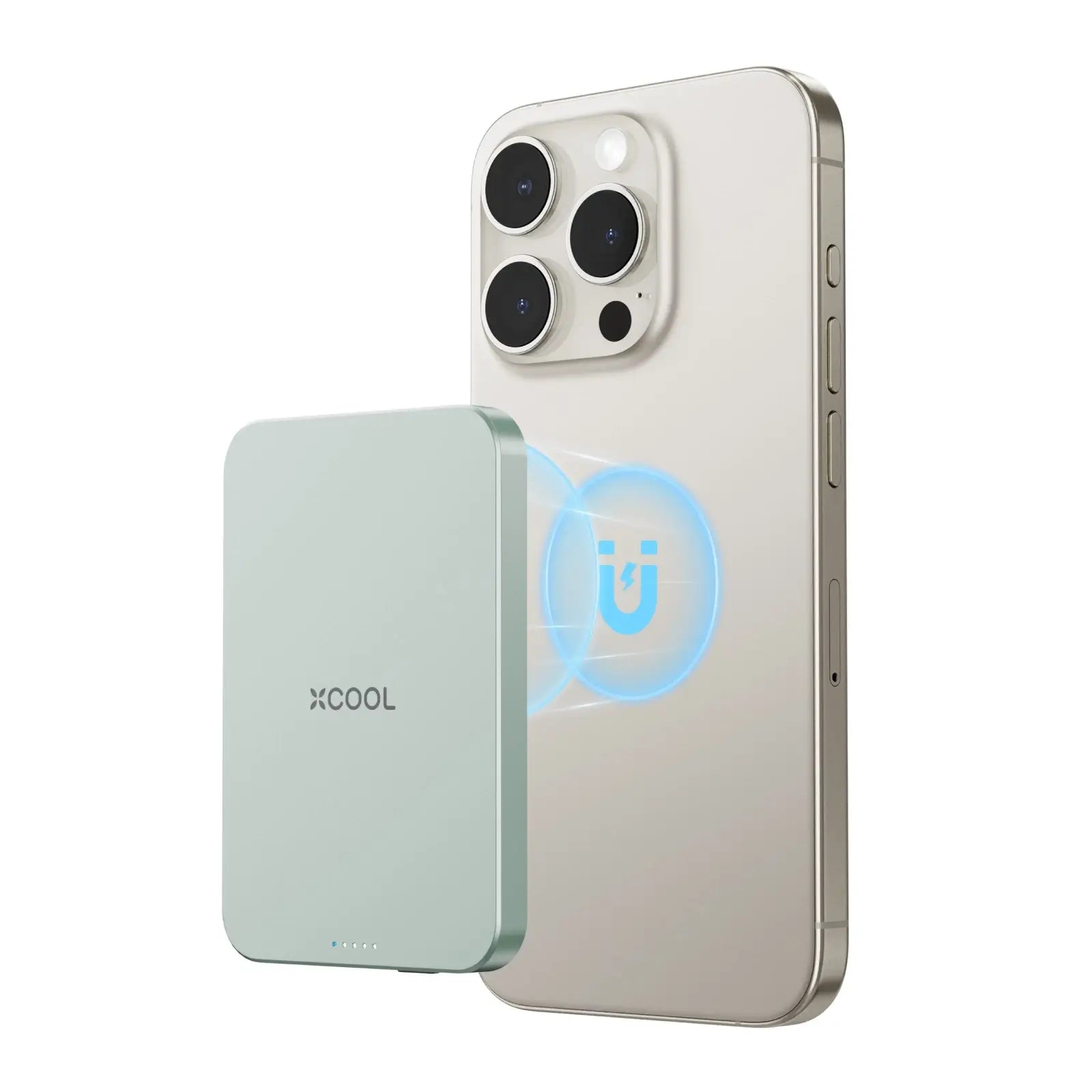 xCool 5,000mAh Ultra-Slim Magnetic Wireless Power Bank with USB-C Cable