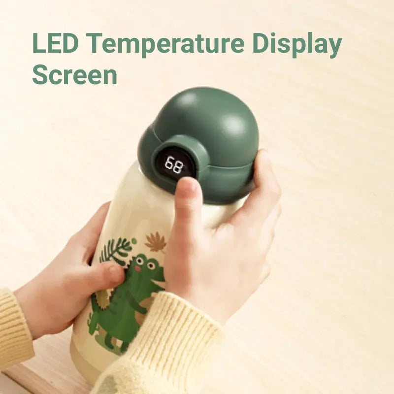 20oz Cute Water Bottle with LED Temperature Display Cool Gadget