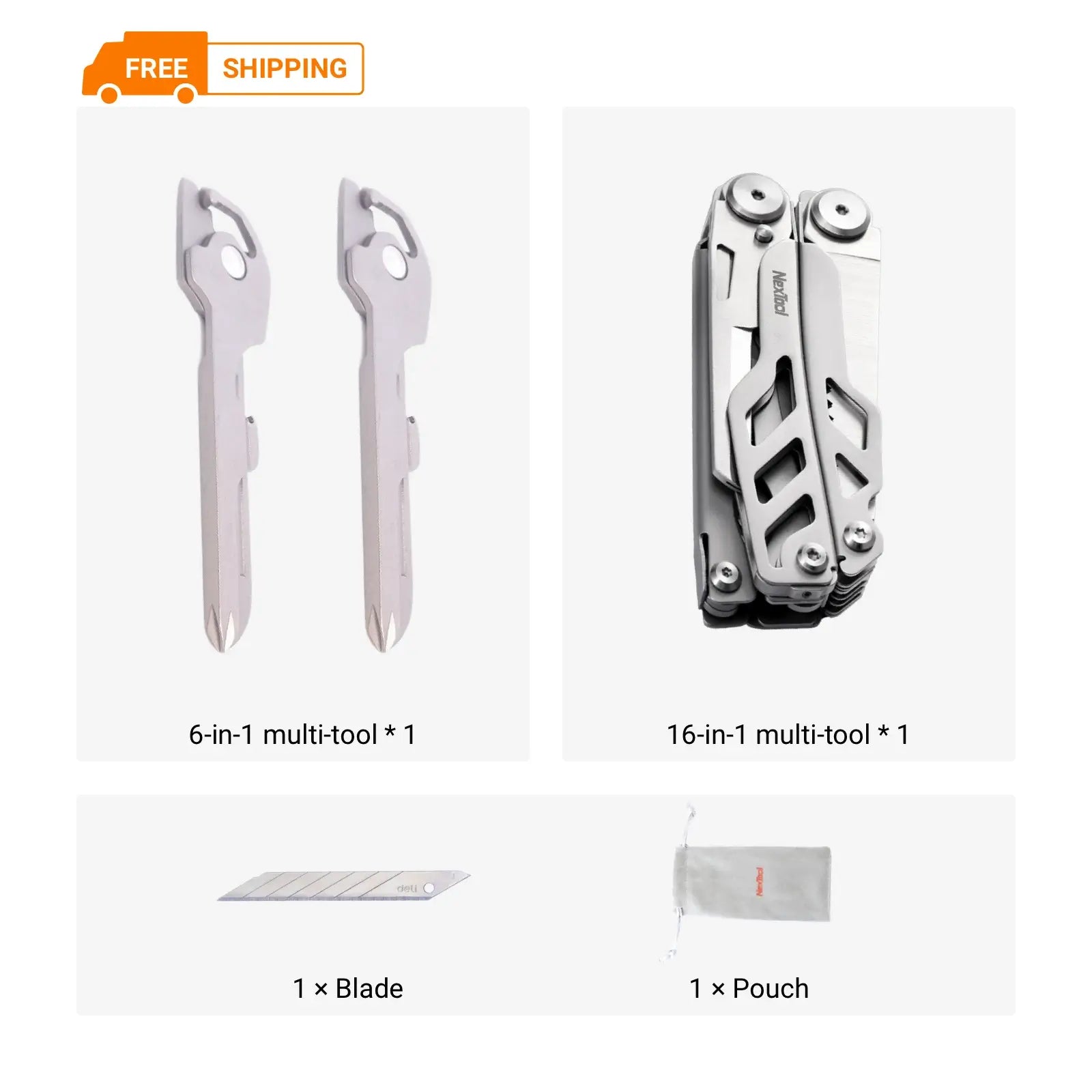 Free 2-Pack Swiss Tech 6-in-1 Multi-tool Kit