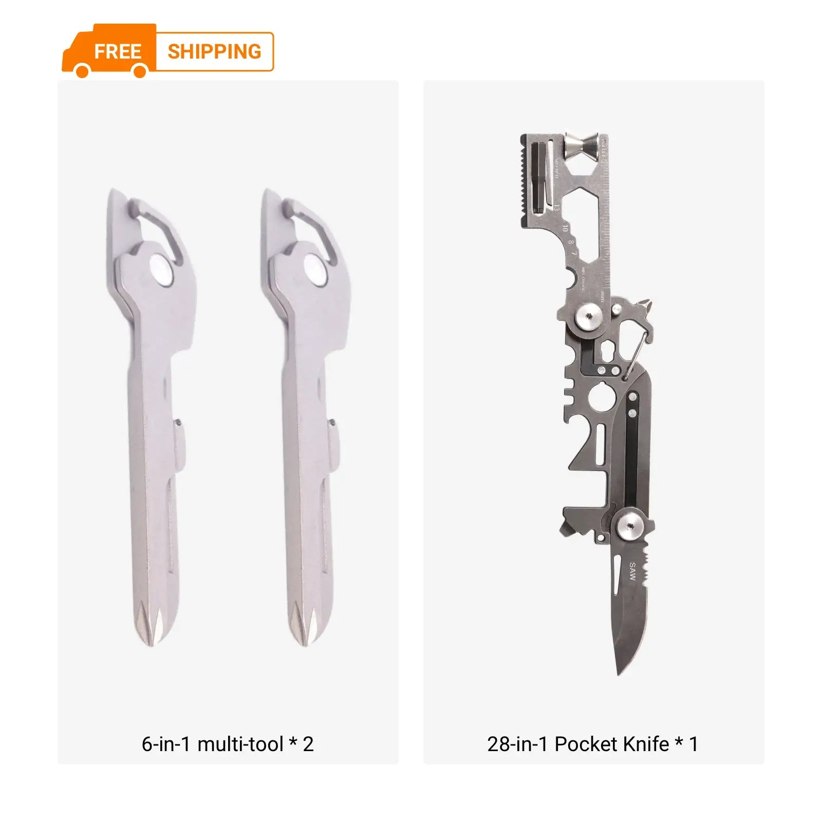 Free 2-Pack Swiss Tech 6-in-1 Multi-tool Kit