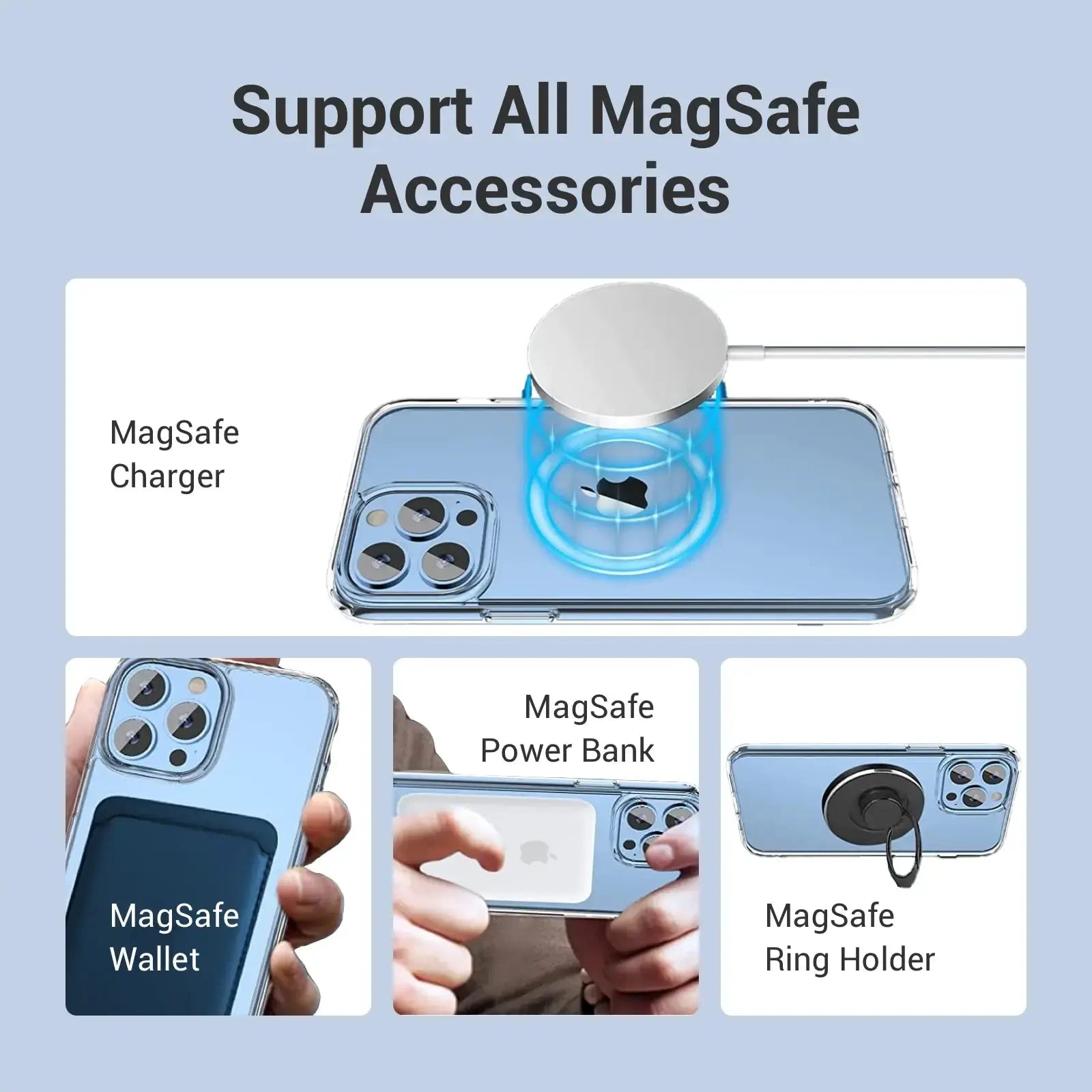 MagSafe Clear Case for iPhone 14 Series Cool Gadget