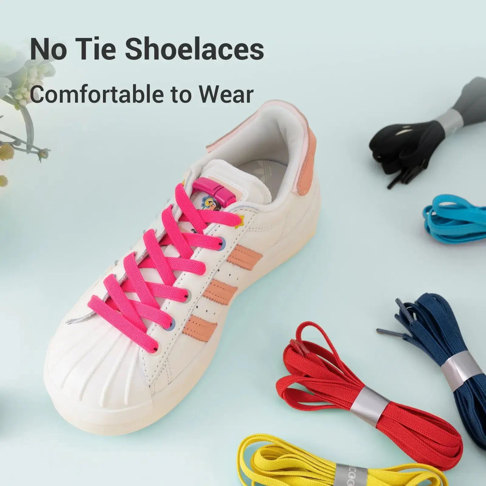 No Tie Shoelace Replacement With Magnetic Lace Lock 8 Pairs Cool Gadget