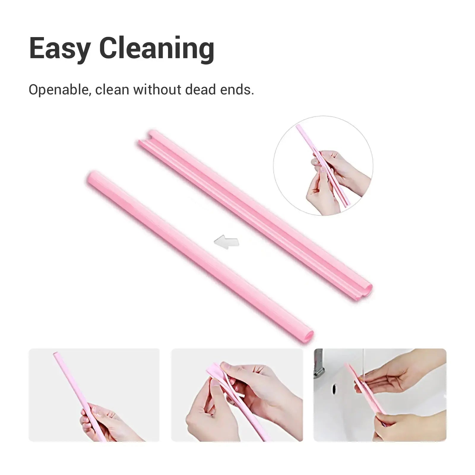 Reusable Silicone Straws With Cases 4 Sets Cool Gadget