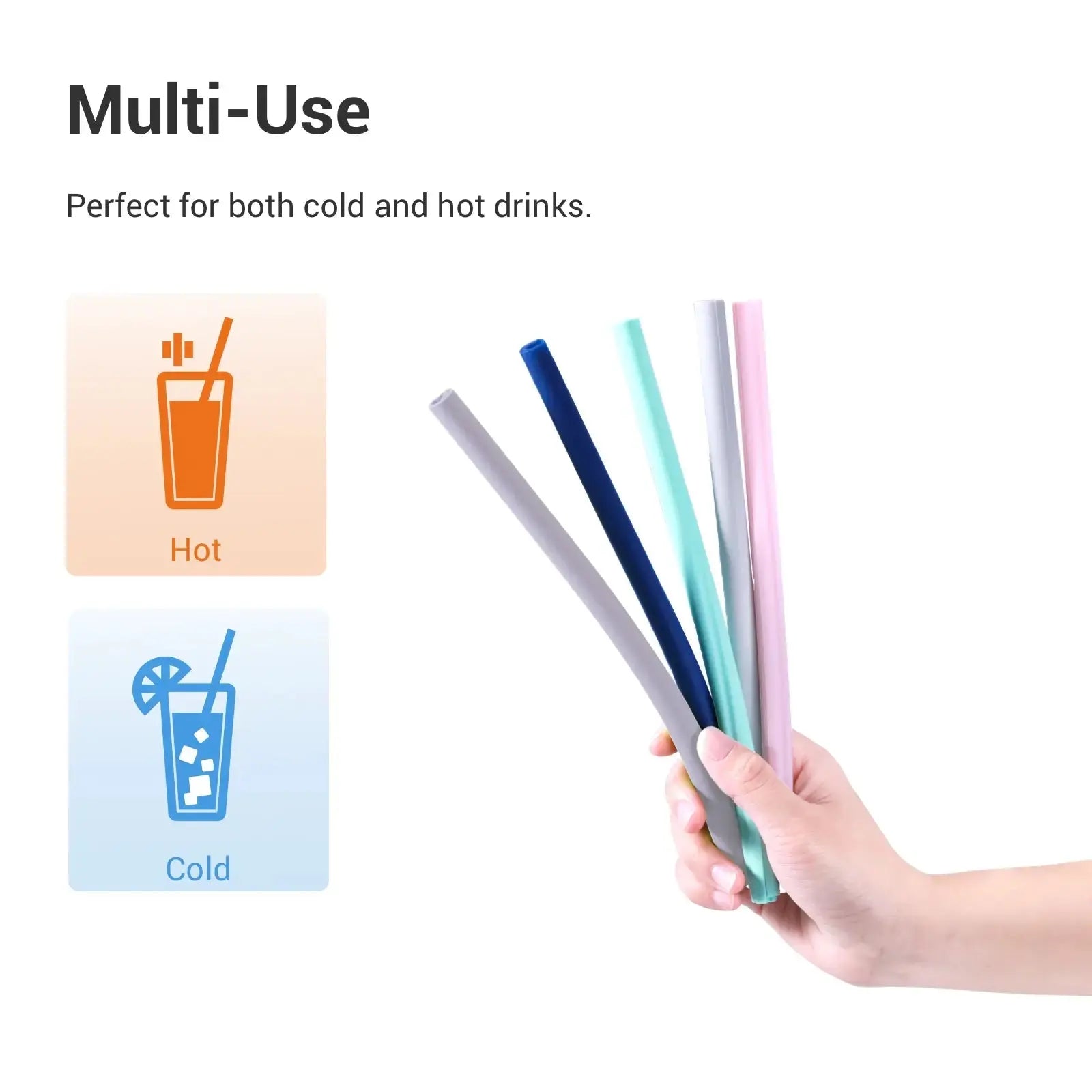 Reusable Silicone Straws With Cases 4 Sets Cool Gadget