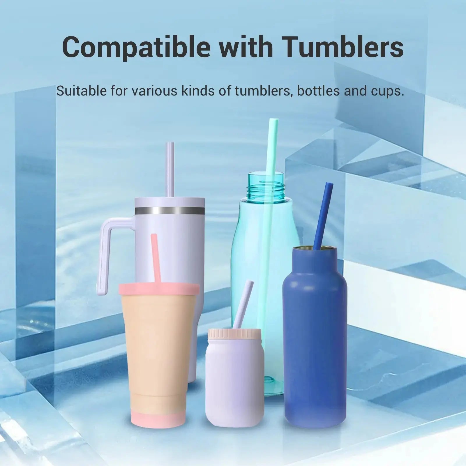 Reusable Silicone Straws With Cases 4 Sets Cool Gadget