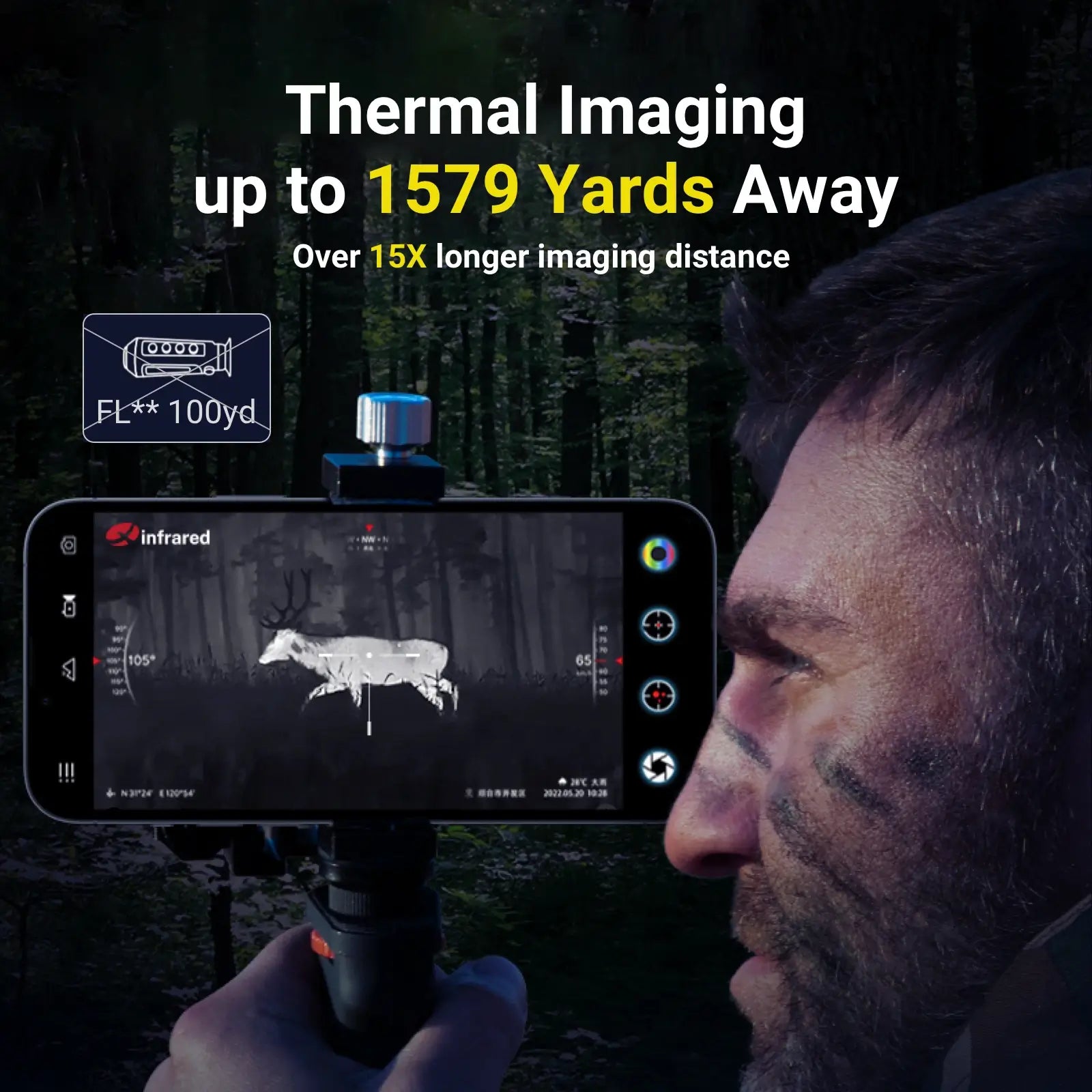 Smartphone Thermal Imaging Monocular for Hunting and Security Cool Gadget