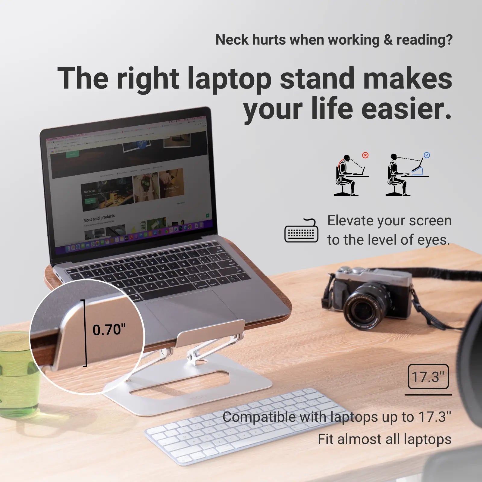 Portable Laptop Stand Tablet and Book Holder for Desk Cool Gadget